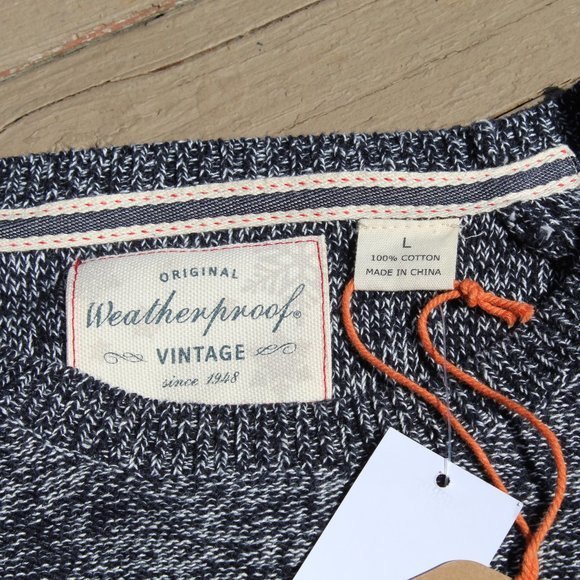 Weatherproof VIntage 100% Cotton Crewneck Pullover Sweater - Picture 4 of 4